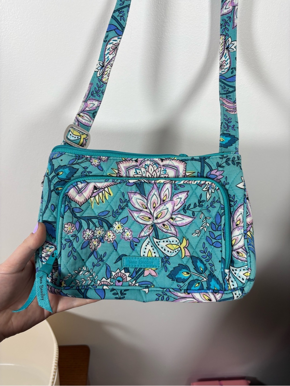 Vera Bradley Turquoise Floral Crossbody Bag